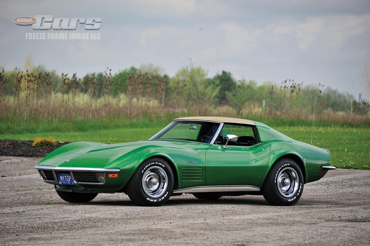 The removable roof panels are tinted gold to represent the “Golden Golden Buehrig Idea” of T-Tops.